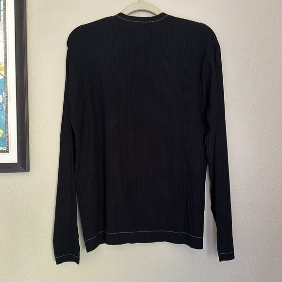 Classy V-Neck Sweater from Claiborne Black Men’s Size Medium - Picture 3 of 4